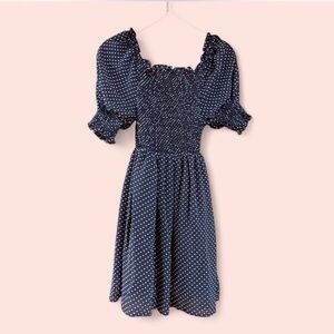Black Puff Sleeve Mini Sundress for Wedding Guest